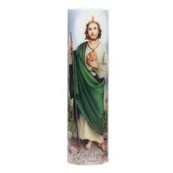 The Saints Gift Collection The Saints Collection 8.2'' X 2.2'' St. Jude Flameless LED Prayer Candle