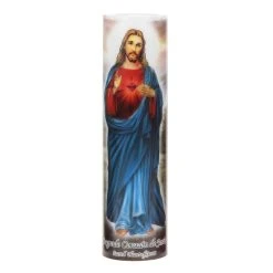 The Saints Gift Collection The Saints Collection 8.2'' X 2.2'' Jesus Flameless LED Prayer Candle