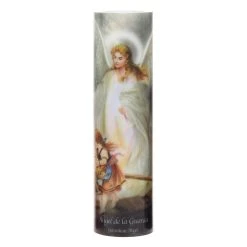 The Saints Gift Collection The Saints Collection 8.2'' X 2.2'' Guardian Angel Flameless LED Prayer Candle