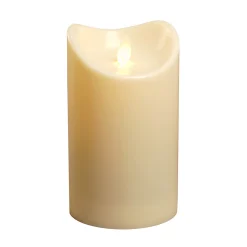 LumaBase Battery Operated 5" Pillar Candle With Moving Flame