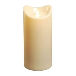 LumaBase Battery Operated 7" Pillar Candle With Moving Flame