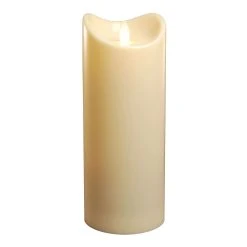 LumaBase Battery Operated 9" Pillar Candle With Moving Flame