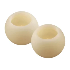 LumaBase 4" Ball LED Candle 2-piece Set