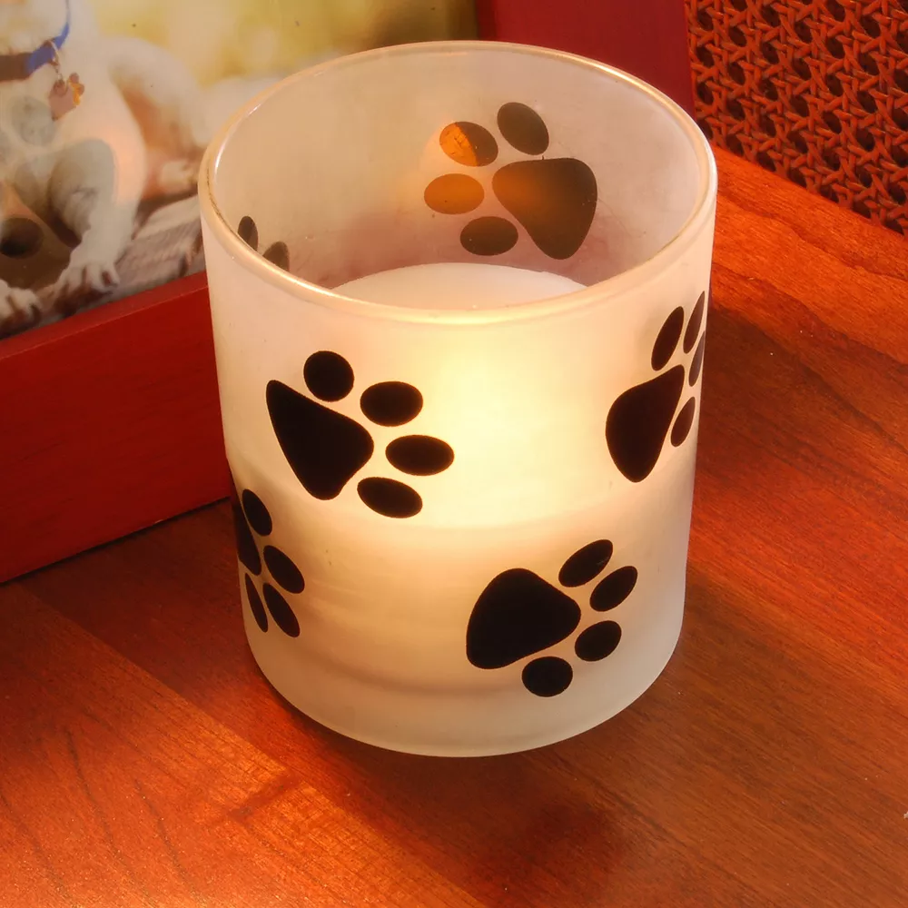 LumaBase Paw Print LED Candle 2-piece Set - Image 3