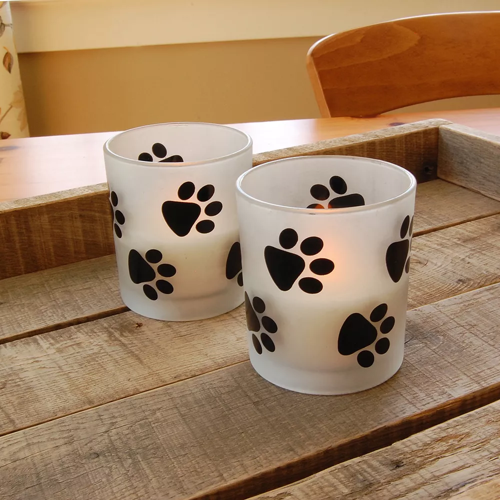 LumaBase Paw Print LED Candle 2-piece Set - Image 4