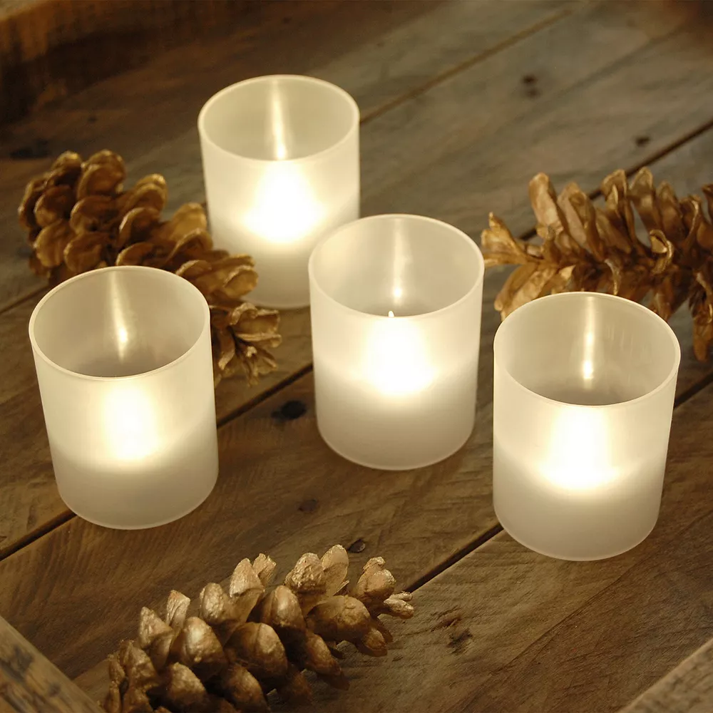 LumaBase Frosted Plastic Warm White LED Candle 6-piece Set - Image 3