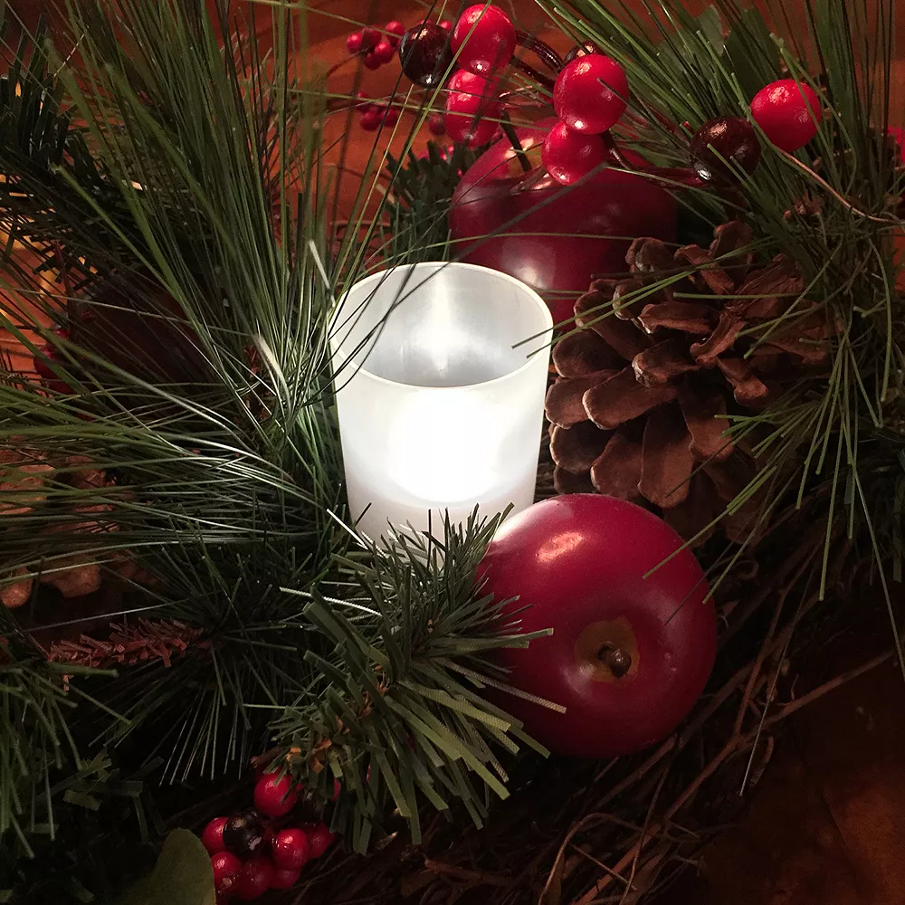 LumaBase Frosted Plastic Warm White LED Candle 6-piece Set - Image 4