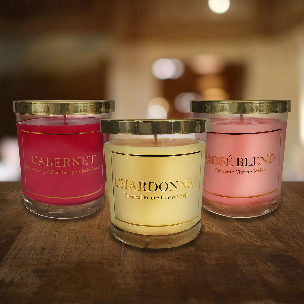 LumaBase Wine Collection Scented Candles (Set Of 3) - Image 2