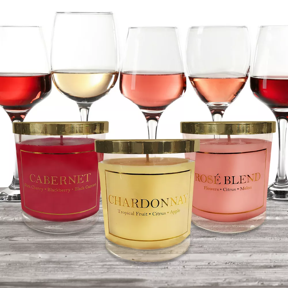 LumaBase Wine Collection Scented Candles (Set Of 3) - Image 3