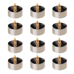 LumaBase Amber LED Tealight Candle 12-piece Set