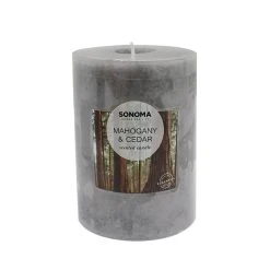 Sonoma Goods For Life® 3" X 4" Mahogany & Cedar Pillar Candle