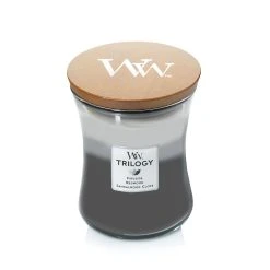 WoodWick Warm Woods Trilogy Medium Hourglass Candle