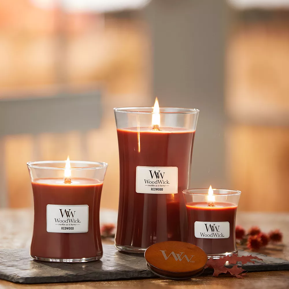 WoodWick Redwood Medium Hourglass Candle - Image 3