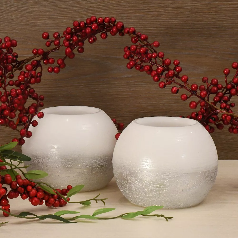 LumaBase Round LED Unscented Candle 2-piece Set - Image 4