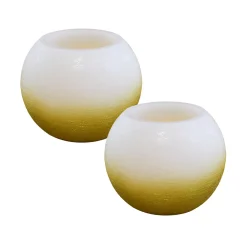 LumaBase Round LED Unscented Candle 2-piece Set