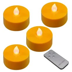 LumaBase Battery Operated Extra Large Tea Light Candle Set