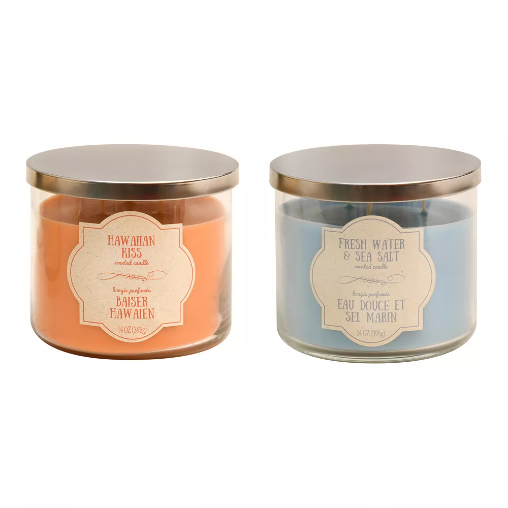 LumaBase Island Scented Candle Collection 14-oz. 2-piece Set