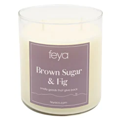 Feya Candle Brown Sugar & Fig 20-oz. Soy Candle