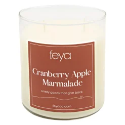 Feya Candle Cranberry Apple Marmalade 20-oz. Soy Candle