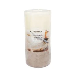 Sonoma Goods For Life® Sugared Vanilla 3" X 6" Pillar Candle