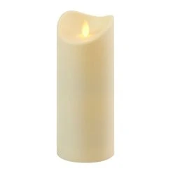 LumaBase Battery Operated Large Moving Flame Pillar Candle