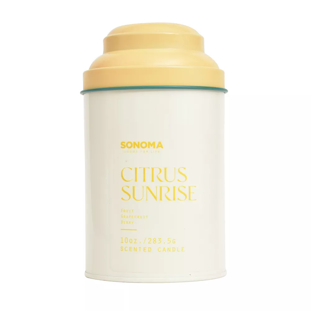 Sonoma Goods For Life® Tin Drink Collection Sugared Quince & Yuzu 10-oz. Candle Jar