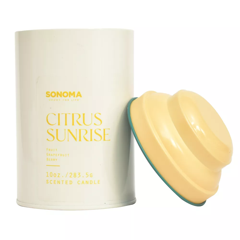 Sonoma Goods For Life® Tin Drink Collection Sugared Quince & Yuzu 10-oz. Candle Jar - Image 2