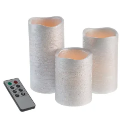 Lavish Home Flameless LED Pillar Candle & Remote 4-piece Set