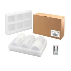 Stonebriar Collection Real Wax Flameless LED Pillar Candles With Remote & Timer 6-piece Set