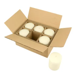 Stonebriar Collection Tall Long-Burning Unscented Wax Pillar Candles 6-piece Set