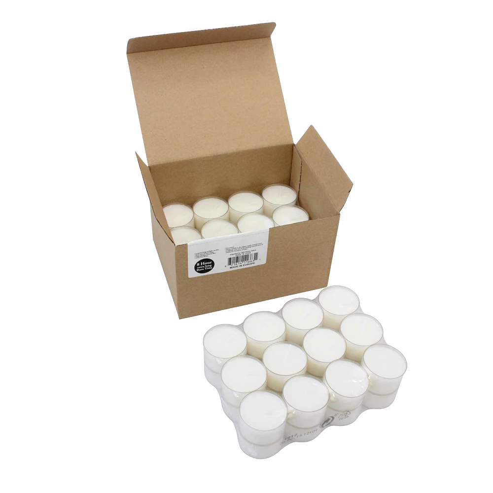 Stonebriar Collection Unscented Smokeless Long-Burning Tea Light Candles 48-piece Set