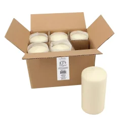 Stonebriar Collection Tall Long-Burning Unscented Pillar Candles 6-piece Set