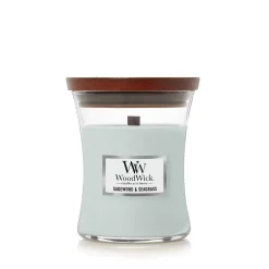 WoodWick Sagewood & Seagrass 9.7-oz. Hourglass Candle Jar