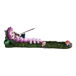 F.C Design FC Design 10.5"W Purple Caterpillar Incense Burner Incense Sticks Holder Decoration Figurine