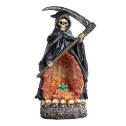 F.C Design FC Design 10.5"H Grim Reaper Backflow Incense Burner With LED Light Incense Holder