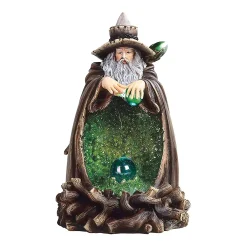 F.C Design FC Design 6 .75"H Wizard Backflow Incense Burner With LED Light Incense Holder